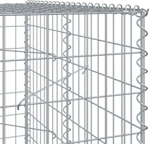 vidaXL Kosz gabionowy z pokrywą, 500x100x200 cm, galwanizowane żelazo 6