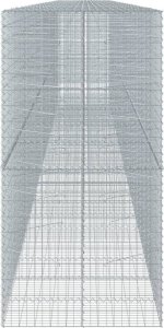 vidaXL vidaXL Kosz gabionowy z pokrywą, 1200x100x200 cm, galwanizowane żelazo 4