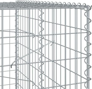 vidaXL vidaXL Kosz gabionowy z pokrywą, 1200x100x200 cm, galwanizowane żelazo 6
