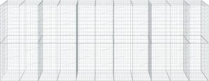 vidaXL vidaXL Kosz gabionowy z pokrywą, 550x100x200 cm, galwanizowane żelazo 3