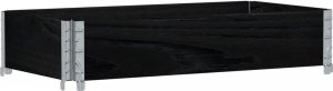 vidaXL vidaXL Donica ogrodowa, czarna 100x50 cm, lite drewno sosnowe 5
