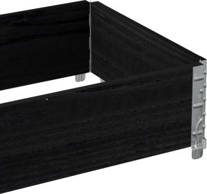 vidaXL vidaXL Donica ogrodowa, czarna 100x50 cm, lite drewno sosnowe 7