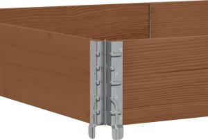 vidaXL vidaXL Donica ogrodowa, brązowa, 150x100 cm, lite drewno sosnowe 5