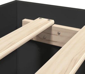 vidaXL vidaXL Rama łóżka, czarna, 150x200 cm, materiał drewnopochodny 8