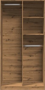 vidaXL vidaXL Szafa, dąb artisan, 100x50x200 cm, materiał drewnopochodny 4