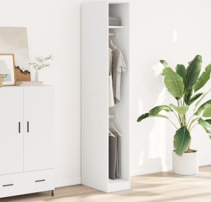 vidaXL vidaXL Szafa, biała, 30x50x200 cm, materiał drewnopochodny 3