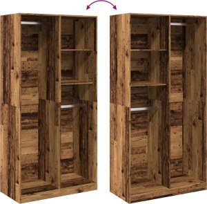 vidaXL vidaXL Szafa, stare drewno, 100x50x200 cm, materiał drewnopochodny 7