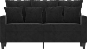 vidaXL vidaXL Sofa 2-osobowa, czarna, 120 cm, tapicerowana aksamitem 3