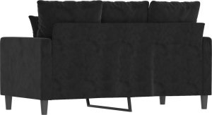 vidaXL vidaXL Sofa 2-osobowa, czarna, 120 cm, tapicerowana aksamitem 5