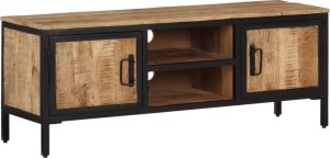 vidaXL vidaXL Szafka pod TV, 110x30x40 cm, surowe lite drewno mango 1