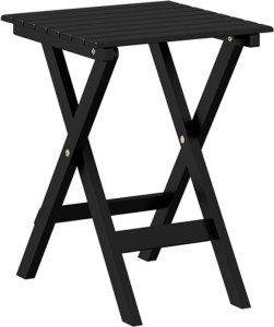 vidaXL vidaXL Stolik boczny, składany, czarny, lite drewno topolowe 2