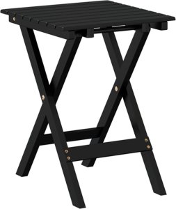 vidaXL vidaXL Stolik boczny, składany, czarny, lite drewno topolowe 6