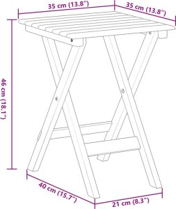 vidaXL vidaXL Stolik boczny, składany, czarny, lite drewno topolowe 9