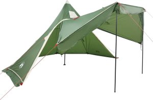 Namiot turystyczny vidaXL Namiot turystyczny typu tipi, 5-os., zielony, wodoszczelny 7