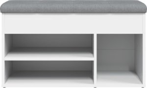 vidaXL vidaXL Ławka na buty, biała, 82x32x45,5 cm, materiał drewnopochodny 6