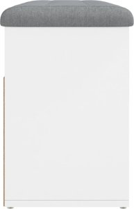vidaXL vidaXL Ławka na buty, biała, 82x32x45,5 cm, materiał drewnopochodny 7