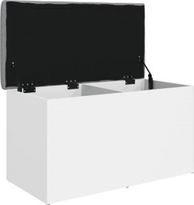 vidaXL vidaXL Ławka ze schowkiem, biała, 82x42x45 cm, materiał drewnopochodny 4