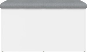 vidaXL vidaXL Ławka ze schowkiem, biała, 82x42x45 cm, materiał drewnopochodny 5