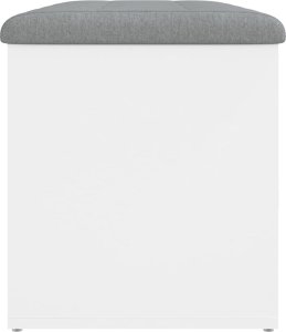 vidaXL vidaXL Ławka ze schowkiem, biała, 82x42x45 cm, materiał drewnopochodny 6