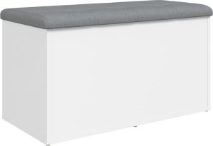 vidaXL vidaXL Ławka ze schowkiem, biała, 82x42x45 cm, materiał drewnopochodny 7