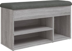 vidaXL vidaXL Ławka na buty, szary dąb sonoma, 82x32x45,5 cm 2