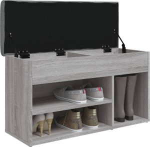 vidaXL vidaXL Ławka na buty, szary dąb sonoma, 82x32x45,5 cm 4