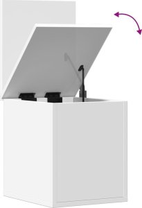 vidaXL vidaXL Skrzynia, biała, 30x35x35 cm, materiał drewnopochodny 8