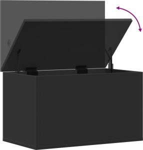 vidaXL vidaXL Skrzynia, czarna, 60x35x35 cm, materiał drewnopochodny 8