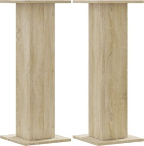 vidaXL Podstawki pod głośniki, 2 szt., dąb sonoma, 30x30x80 cm 2