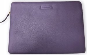 Torba dbramante Paris - Pebbled full-grain leather sleeve for Laptop 15''/MacBook Pro 16" 2016 - Daybreak Purple 1