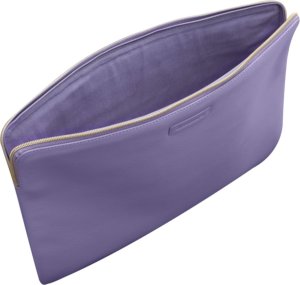 Torba dbramante Paris - Pebbled full-grain leather sleeve for Laptop 15''/MacBook Pro 16" 2016 - Daybreak Purple 4