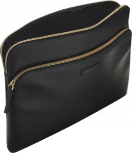 Torba dbramante Paris+ Pebbled full-grain leather sleeve for MacBook Pro 14'' and 14'' Laptop - Night Black 3