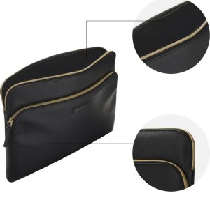 Torba dbramante Paris+ Pebbled full-grain leather sleeve for MacBook Pro 14'' and 14'' Laptop - Night Black 7