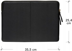 Torba dbramante Paris+ Pebbled full-grain leather sleeve for MacBook Pro 14'' and 14'' Laptop - Night Black 8