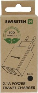 Ładowarka Swissten Travel charger smart IC 2x USB 2,1A power white 4