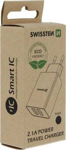 Ładowarka Swissten Travel charger smart IC 2x USB 2,1A power white 6