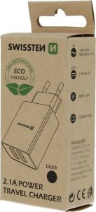 Ładowarka Swissten Travel charger smart IC 2x USB 2,1A power white 8