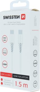 Kabel USB Swissten USB-C - USB-C 1.5 m Biały (71506520) 3