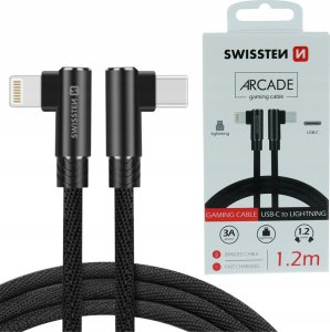 Kabel USB Swissten USB-C - Lightning 1.2 m Czarny (71529900) 11