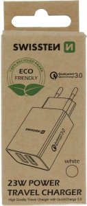 Ładowarka Swissten Travel charger 2x USB QC 3.0 + USB, 23W black 3