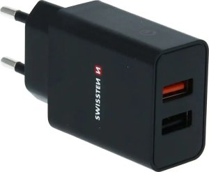Ładowarka Swissten Travel charger 2x USB QC 3.0 + USB, 23W black 4