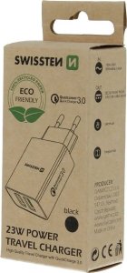 Ładowarka Swissten Travel charger 2x USB QC 3.0 + USB, 23W black 7