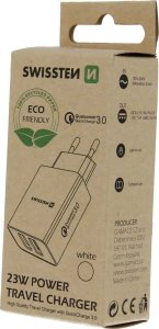 Ładowarka Swissten Travel charger 2x USB QC 3.0 + USB, 23W black 8
