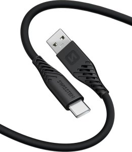 Kabel USB Swissten USB-A - USB-C 1.5 m Czarny (71531010) 2