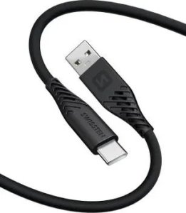 Kabel USB Swissten USB-A - USB-C 1.5 m Czarny (71531010) 3