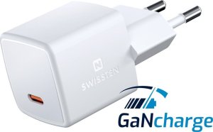 Ładowarka Swissten Gan mini travel charger USB-C 25W Power Delivery 2