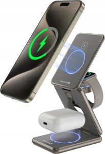 Ładowarka Swissten Wireless Aluminium Charger Al1 Grey (Magsafe Compatible) 2