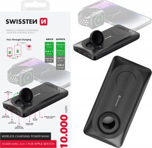 Powerbank Swissten Power Bank 10000 Mah 2In1 for Apple Watch And Magsafe 6