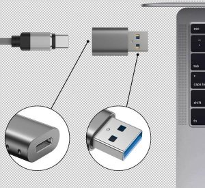 Adapter USB Swissten 55500200 USB-A - USB-C Srebrny  (55500200) 3
