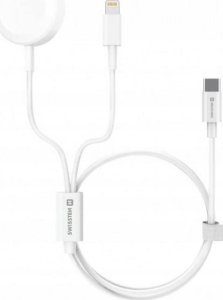 Ładowarka Swissten Wireless Charger 2in1 Apple Watch And Lightning, USB-C 1.2 M 4